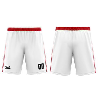 Custom Red Cream Color Wide Shoulder Basketball Jersey, Breathable Mesh Team Uniform for Adult & Yout