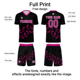 Custom Black Soccer Uniform Jersey Kids Adults Personalized Set Jersey Shirt
