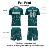 Custom Dark Green Soccer Uniform Jersey Kids Adults Personalized Set Jersey Shirt