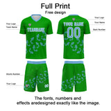 Custom Grass Green Soccer Uniform Jersey Kids Adults Personalized Set Jersey Shirt