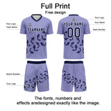 Custom Light Purple Soccer Uniform Jersey Kids Adults Personalized Set Jersey Shirt