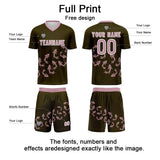 Custom Olive Green Soccer Uniform Jersey Kids Adults Personalized Set Jersey Shirt