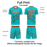 Custom Sunny Blue Soccer Uniform Jersey Kids Adults Personalized Set Jersey Shirt