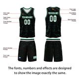 Custom Black Dark Green Basketball Jersey Uniform Suit Printed Your Logo Name Number