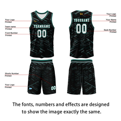 Custom Black Grass Green Basketball Jersey Uniform Suit Printed Your Logo Name Number