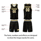 Custom Black Yellow Basketball Jersey Uniform Suit Printed Your Logo Name Number