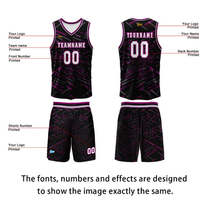 Custom Black Rose Red Basketball Jersey Uniform Suit Printed Your Logo Name Number
