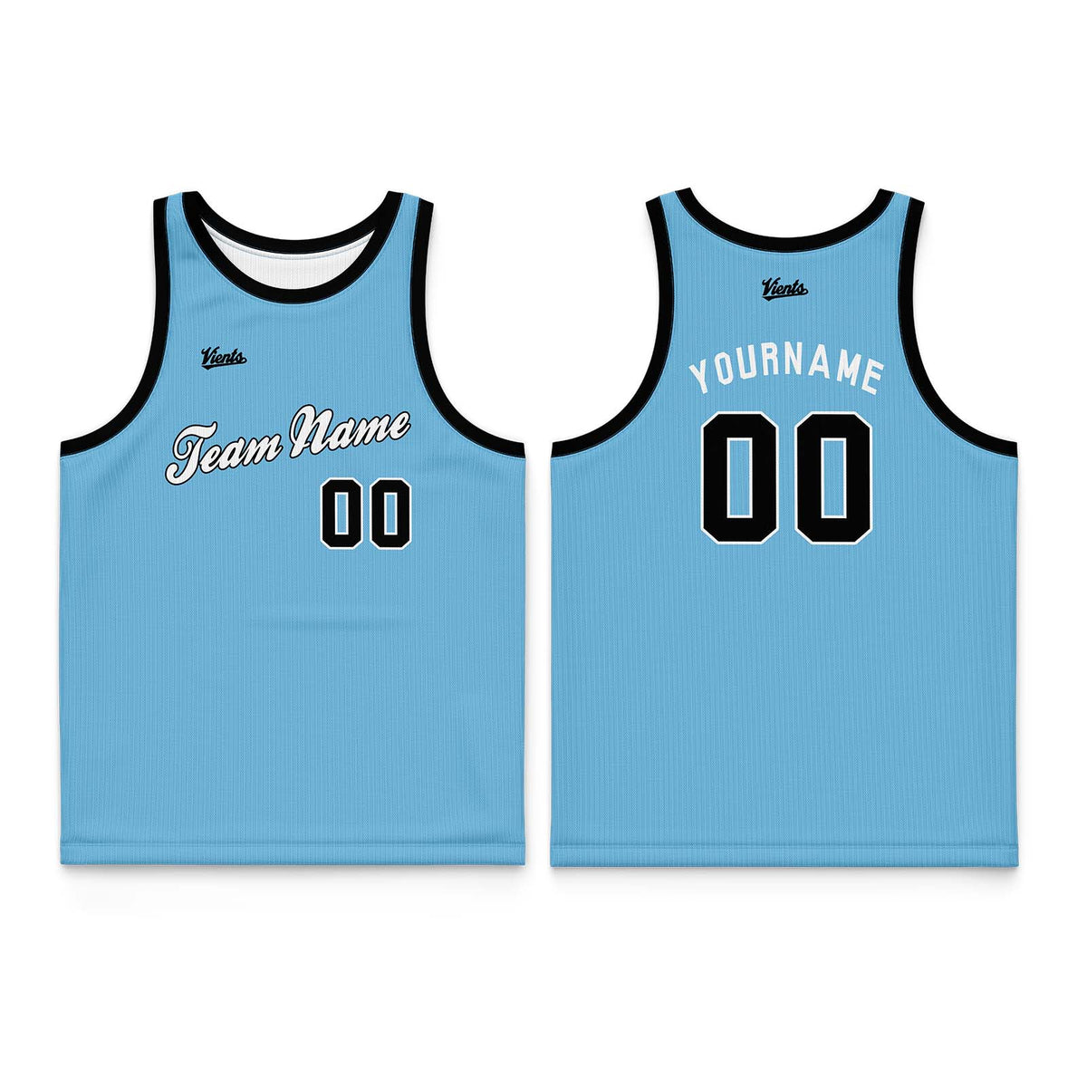 Custom Light Blue Wide Shoulder Basketball Jersey, Breathable Mesh Team Uniform for Adult & Yout