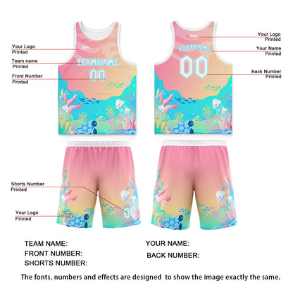 Custom Pink Black Wide Shoulder Basketball Jersey, Breathable Mesh Team Uniform for Adult & Yout