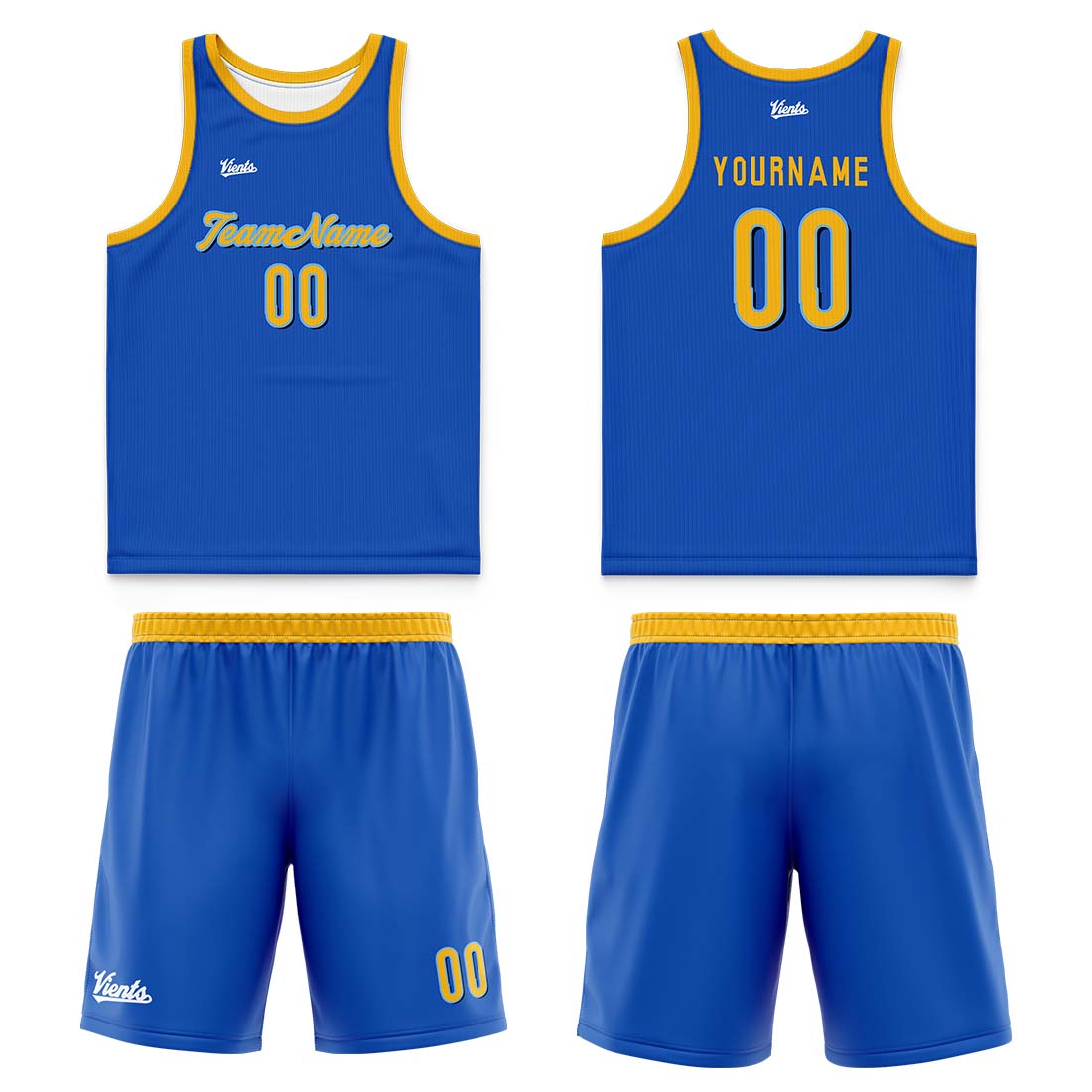 Custom Blue Wide Shoulder Basketball Jersey, Breathable Mesh Team Uniform for Adult & Yout