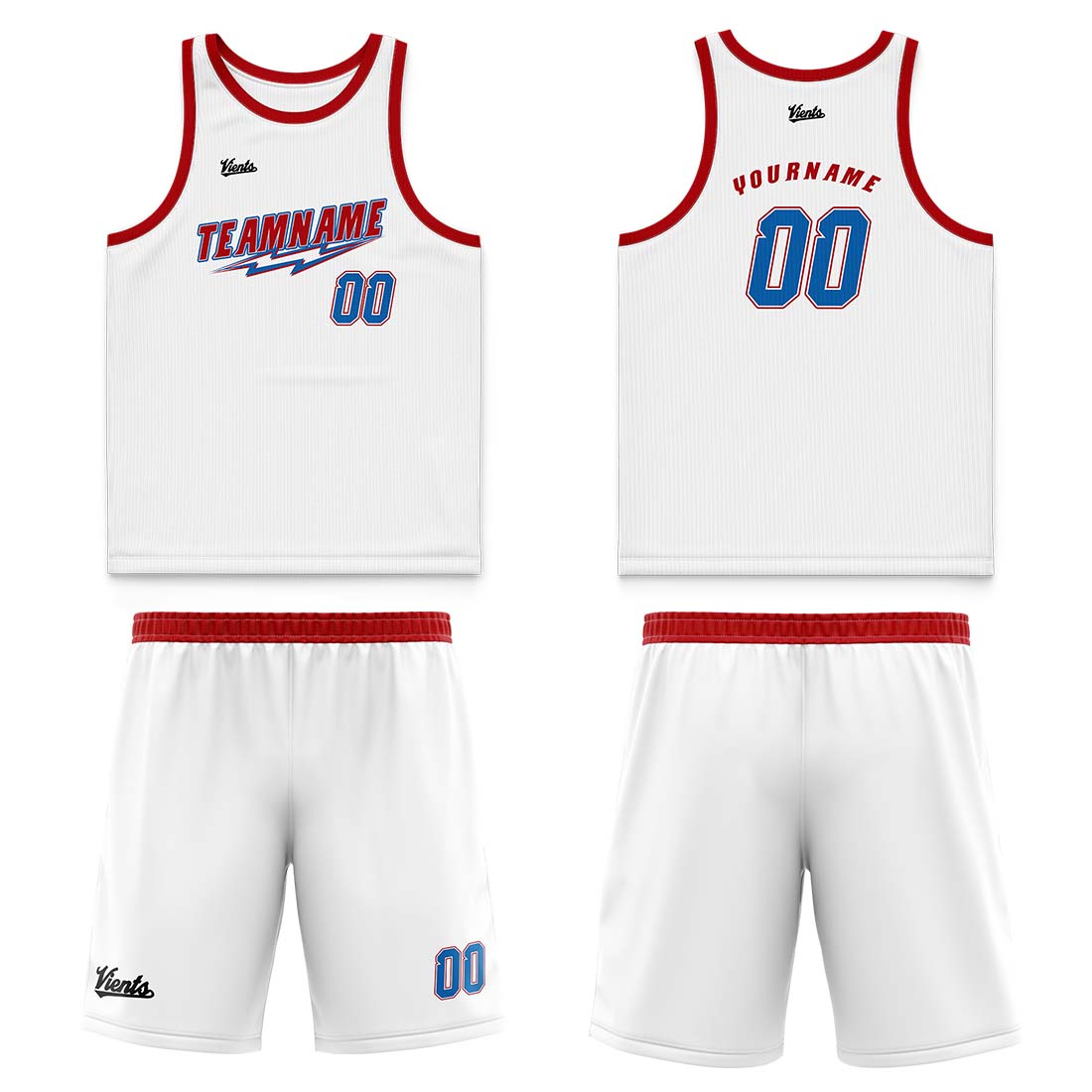 Custom Red Light Beige Wide Shoulder Basketball Jersey, Breathable Mesh Team Uniform for Adult & Yout