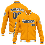 Custom Varsity Jacket Letterman jacket for Men, Women and Youth Yellow Grey