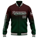 Custom Varsity Jacket Letterman jacket for Men, Women and Youth Brown Green Gradient