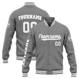 Custom Varsity Jacket Letterman jacket for Men, Women and Youth Grey White