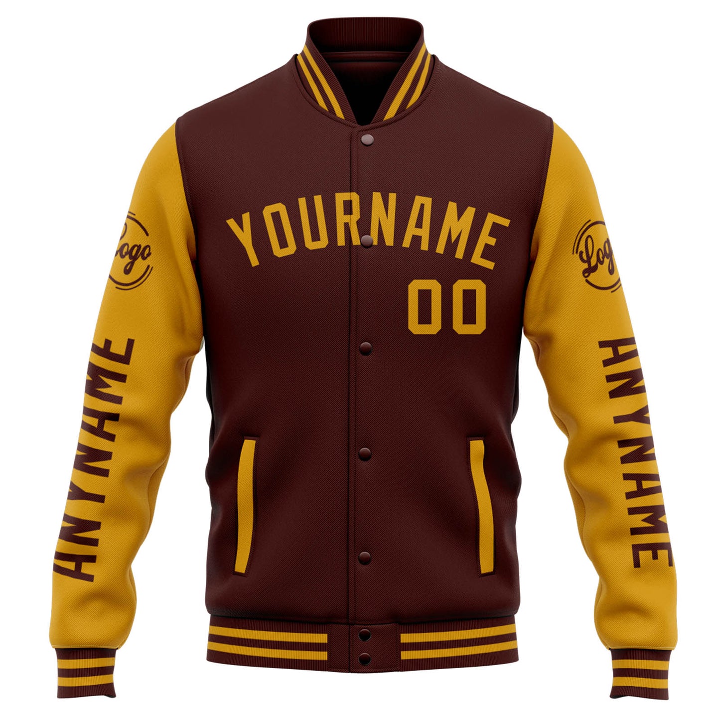 Custom Varsity Jacket Letterman jacket for Men, Women and Youth Burgundy Gold