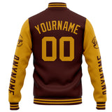 Custom Varsity Jacket Letterman jacket for Men, Women and Youth Burgundy Gold