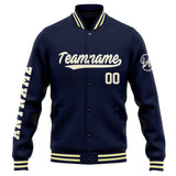 Custom Varsity Jacket Letterman jacket for Men, Women and Youth Navy Cream