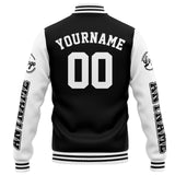 Custom Varsity Jacket Letterman jacket for Men, Women and Youth Black White