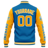 Custom Varsity Jacket Letterman jacket for Men, Women and Youth Blue Orange