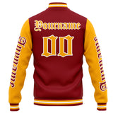 Custom Varsity Jacket Letterman jacket for Men, Women and Youth Red Orange