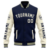 Custom Varsity Jacket Letterman jacket for Men, Women and Youth Navy Orange