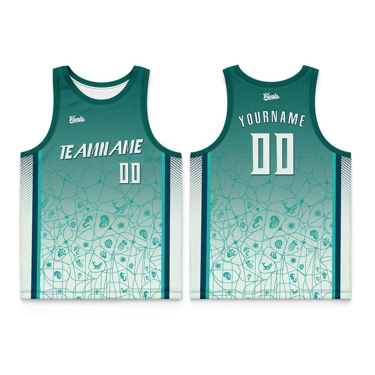 Custom Light Blue Dark Blue Wide Shoulder Basketball Jersey, Breathable Mesh Team Uniform for Adult & Yout