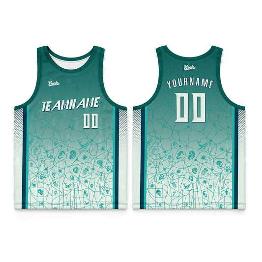 Custom Light Green Light Beige Thin Strap Basketball Jersey - Breathable Mesh Training Uniform for Adults & Youth