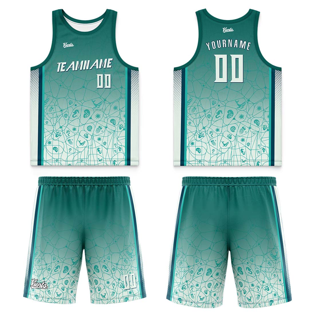Custom Light Blue Dark Blue Wide Shoulder Basketball Jersey, Breathable Mesh Team Uniform for Adult & Yout