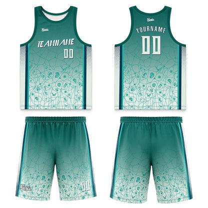 Custom Light Blue Dark Blue Wide Shoulder Basketball Jersey, Breathable Mesh Team Uniform for Adult & Yout