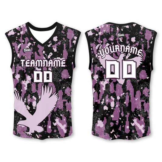 Custom Purple Black Wide Shoulder Basketball Jersey - Breathable Mesh Team Uniform for Adult & Yout