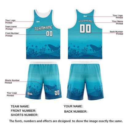 Custom Sky Blue White Wide Shoulder Basketball Jersey, Breathable Mesh Team Uniform for Adult & Yout