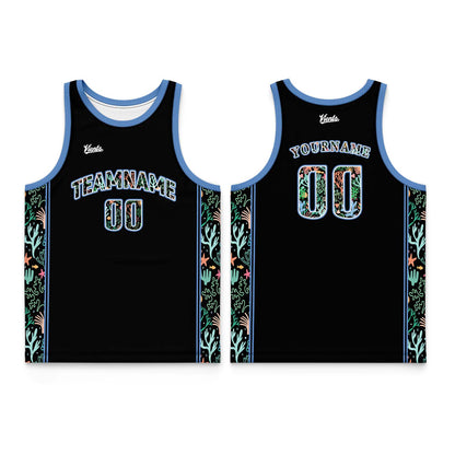 Custom Aqua Blue Orange Wide Shoulder Basketball Jersey, Breathable Mesh Team Uniform for Adult & Yout