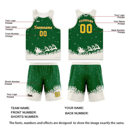 Custom Green Red Wide Shoulder Basketball Jersey, Breathable Mesh Team Uniform for Adult & Yout