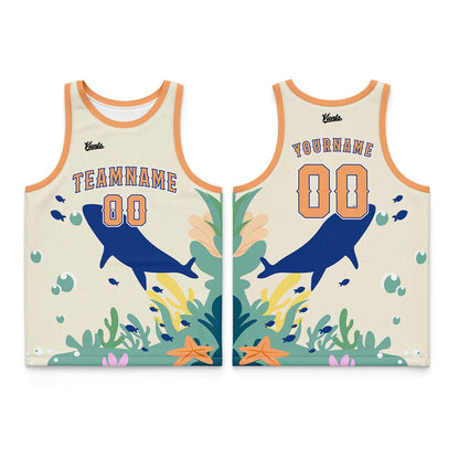 Custom Blue White Wide Shoulder Basketball Jersey, Breathable Mesh Team Uniform for Adult & Yout