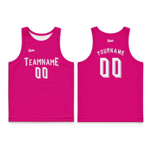 Custom Pink Thin Strap Basketball Jersey - Breathable Mesh Training Uniform for Adults & Youth