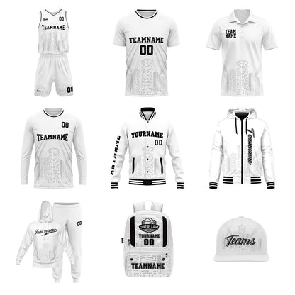 Custom Reversible Basketball Suit for Adults and Kids Personalized Jersey Black&White