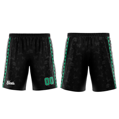 Custom Black Green Thin Strap Basketball Jersey, Breathable Mesh Training Uniform for Adults & Youth