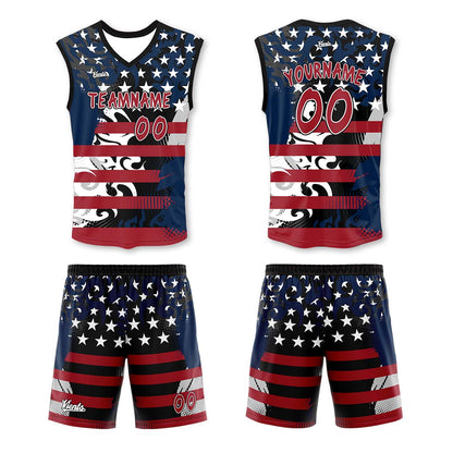 Custom Black Red Blue Thin Strap Basketball Jersey, Breathable Mesh Training Uniform for Adults & Youth