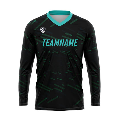Custom Green Blue Basketball Soccer Football Shooting Long T-Shirt for Adults and Kids
