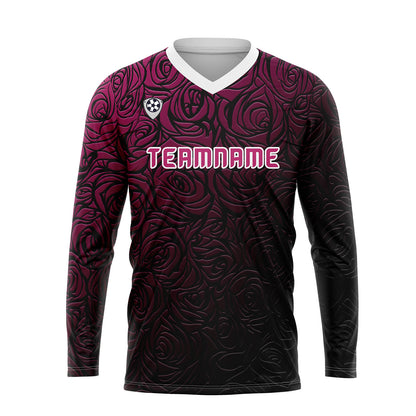 Custom Rose Basketball Soccer Football Shooting Long T-Shirt for Adults and Kids
