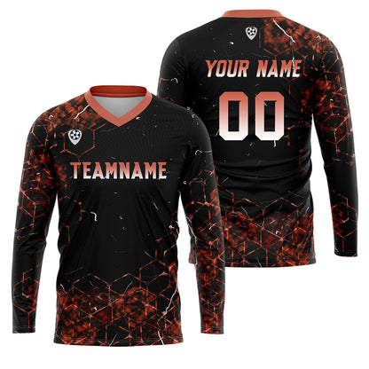 Custom Orange Basketball Soccer Football Shooting Long T-Shirt for Adults and Kids