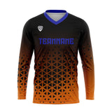 Custom Orange Blue Basketball Soccer Football Shooting Long T-Shirt for Adults and Kids