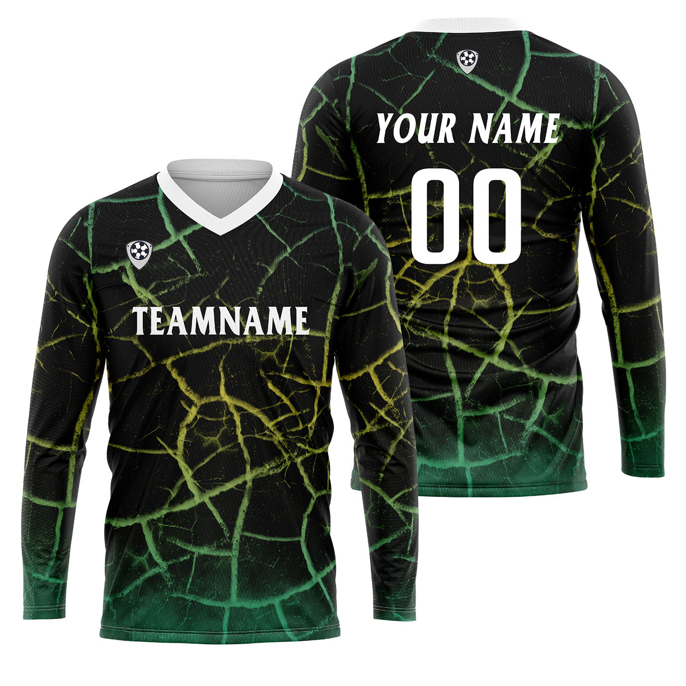 Custom Yellow Green Basketball Soccer Football Shooting Long T-Shirt for Adults and Kids