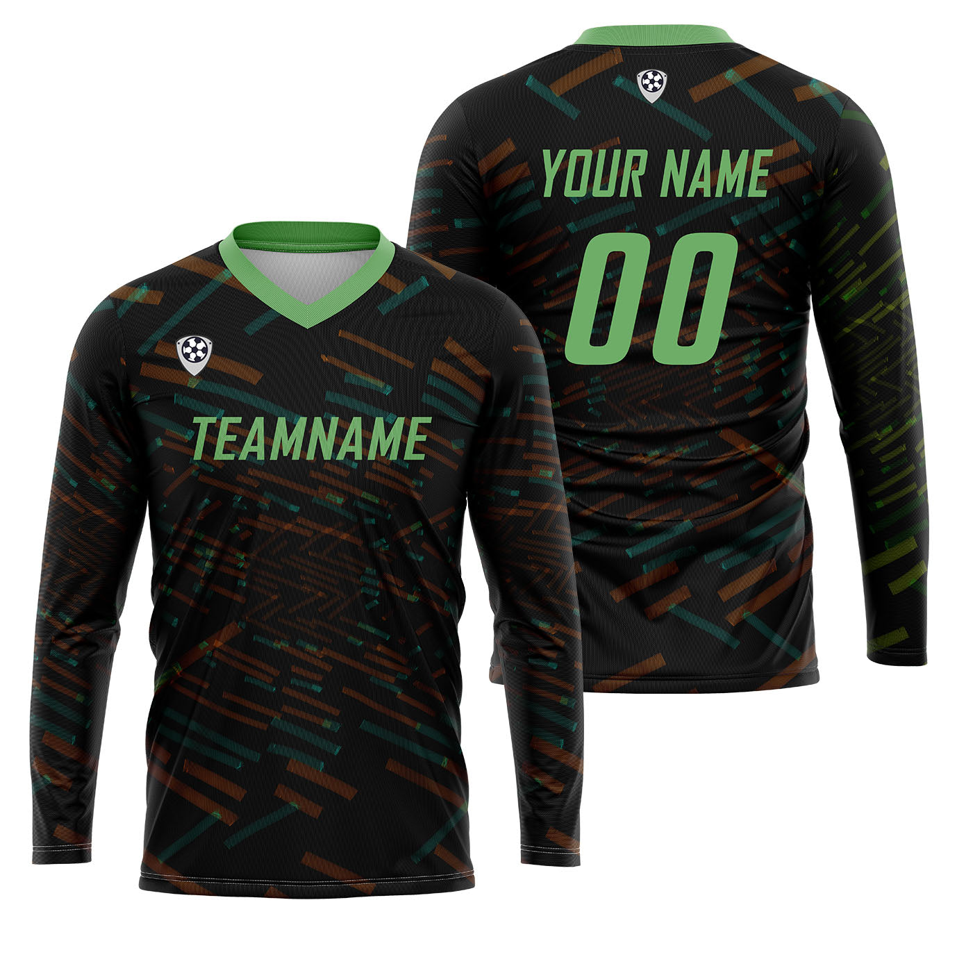 Custom Orange Green Basketball Soccer Football Shooting Long T-Shirt for Adults and Kids