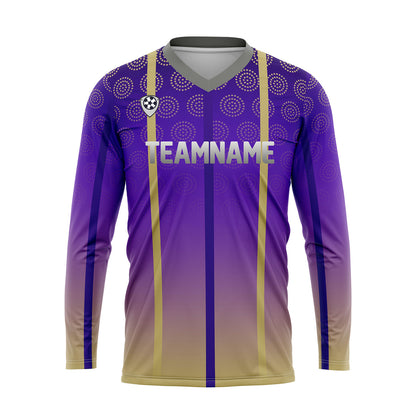 Custom Purple Gray Basketball Soccer Football Shooting Long T-Shirt for Adults and Kids