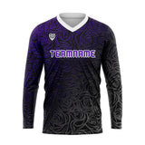 Custom Purple Basketball Soccer Football Shooting Long T-Shirt for Adults and Kids