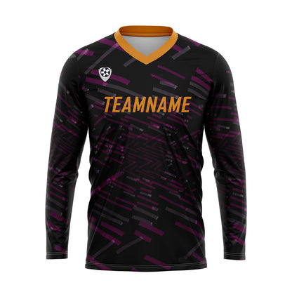 Custom Purple Orange Basketball Soccer Football Shooting Long T-Shirt for Adults and Kids