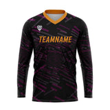 Custom Purple Orange Basketball Soccer Football Shooting Long T-Shirt for Adults and Kids