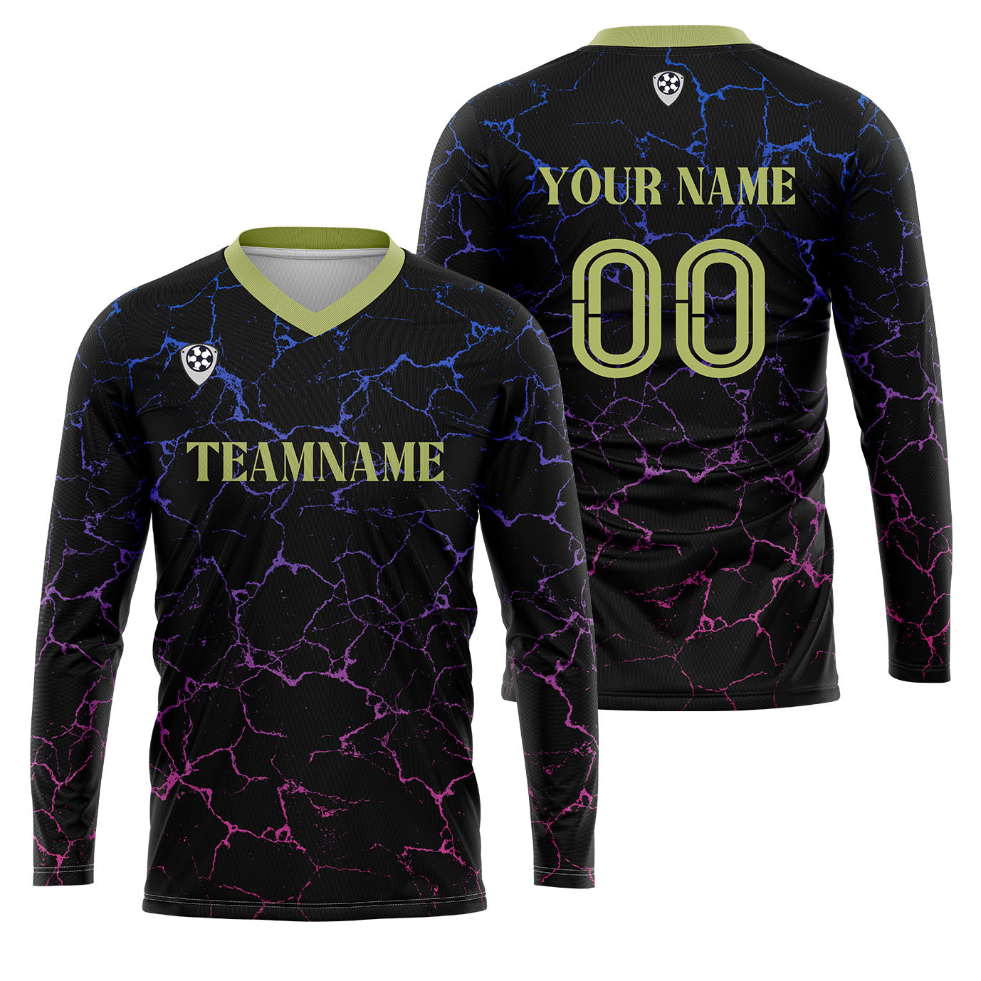 Custom Black Green Basketball Soccer Football Shooting Long T-Shirt for Adults and Kids