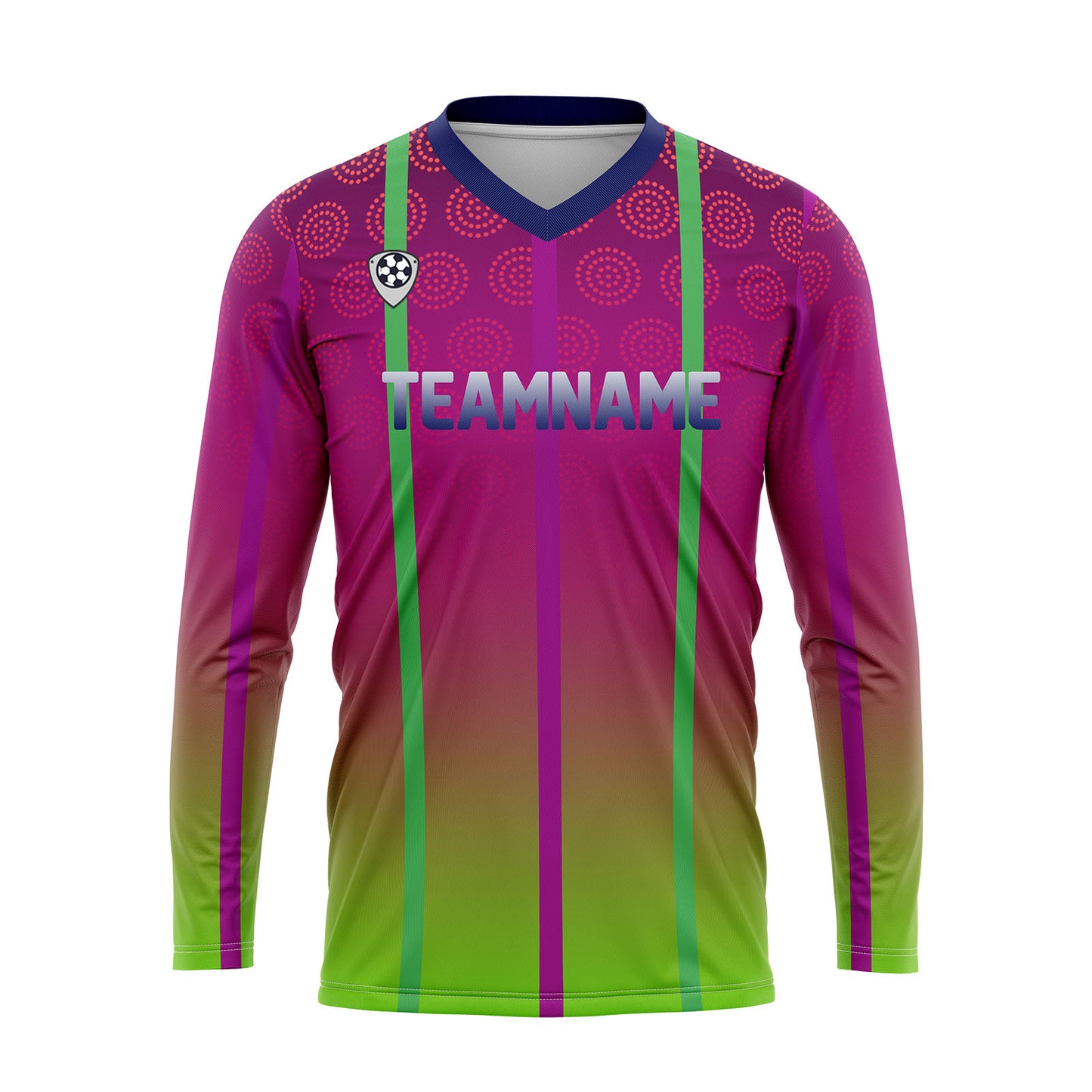 Custom Green Purple Basketball Soccer Football Shooting Long T-Shirt for Adults and Kids